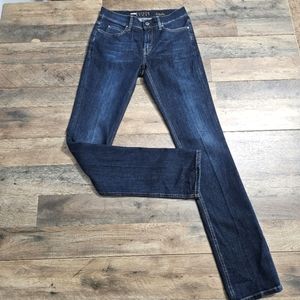 Escada Sport Linda Slim Mid Rise Dark Blue Denim Wash Straight Leg Jeans Size 36